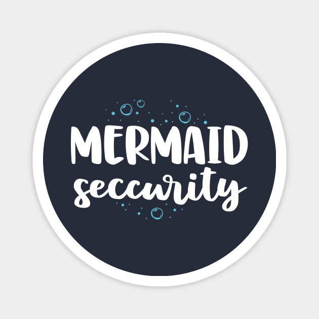 Mermaid Security Swim Team Shirt Women Swimmer Swimming Magnet by 14thFloorApparel